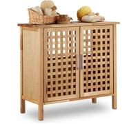 Relaxdays Meuble en noyer set accessoires salle de bain 10020154_0