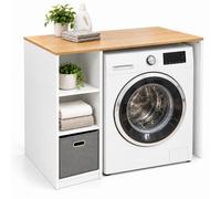 Relaxdays Meuble lave-linge 3 niches et panier