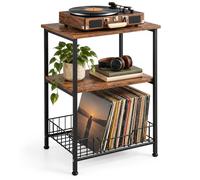 Relaxdays Meuble platine vinyle industriel