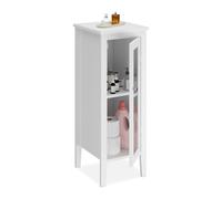 Relaxdays Meuble salle de bain blanc 2 rangements