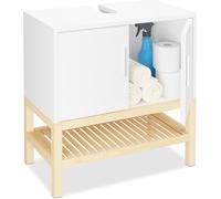 relaxdays Meuble sous lavabo avec étagère