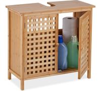 relaxdays Meuble sous-lavabo en bambou