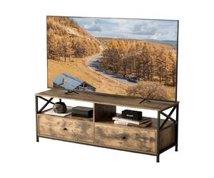 Relaxdays Meuble TV bas tiroirs