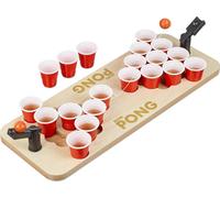 relaxdays Mini Beer Pong avec gobelets rouges
