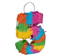 Pinata Chiffre 5 enfants anniversaires fêtes mini multicolore arc-en-ciel