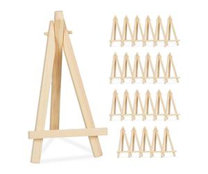 Relaxdays Minichevalet, lot décoratif et Pratique de 24, en Bois, pour Un Mariage ou Anniversaire, Nature