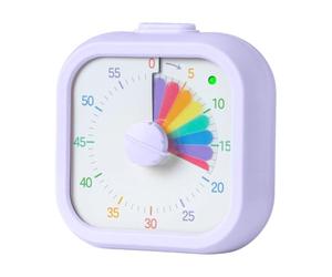Relaxdays minuteur visuel silencieux pour enfants, alarme visuelle, violet