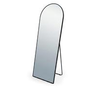 Relaxdays Miroir 160 x 50 cm, Miroir 2-en-1 sur Pied et Mural, Noir