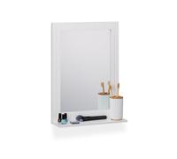 Relaxdays Miroir avec surface de rangement