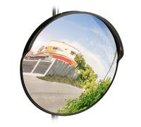 Relaxdays Miroir de circulation 10028416_46 45 cm – professionnel, résistant aux intempéries, noir