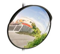 Relaxdays Miroir de circulation 60 cm professionnel résistant aux intempéries solide intérieur et extérieur noir