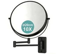 Relaxdays Miroir de maquillage mural 10x