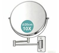 Relaxdays Miroir de maquillage mural 10x