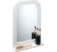 relaxdays Miroir de salle de bain blanc avec tablette
