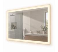 Relaxdays Miroir de salle de bains avec prise