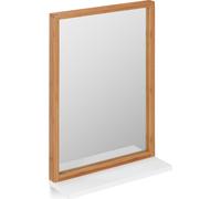 relaxdays Miroir mural avec rangement en blanc
