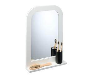 Relaxdays Miroir mural avec surface de rangement