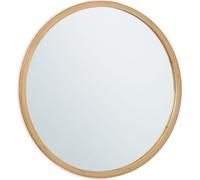 Relaxdays Miroir Mural Rond, Cadre en Bambou, décoration, diamètre : 61 cm, pour Salle Bain, Dressing, entrée, Nature
