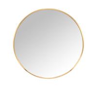 Relaxdays Miroir Rond, Ø 50 cm, avec Cadre, Miroir Mural pour Couloir, Salle de Bain, Salon, Couloir à Suspendre, doré
