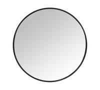 Relaxdays Miroir Rond, Ø 50 cm, avec Cadre, Miroir Mural pour Couloir, Salle de Bain, Salon, Couloir à Suspendre, Noir