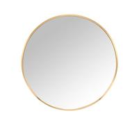 Relaxdays Miroir Rond avec Cadre, Ø 40 cm, Mural pour Couloir, Salle de Bain, Salon, doré