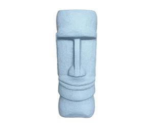 Relaxdays Moai Figurine XXL décorative de Jardin Tête de Rapa NUI H x l x P : 47 x 20 x 18 cm, Grande Statue d'île de Pâques, en résine, Gris