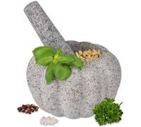 relaxdays Mortier avec pilon en granit