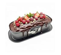 Relaxdays Moule à charnière, H x l x P : 8 x 30 x 12 cm, antiadhésif, moule à gâteaux et pains, gris