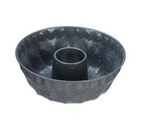 Relaxdays Moule à kouglof, pour divers gâteaux, dimensions H x D : 9 x 25 cm, plat pour savarin, antiadhésif, gris