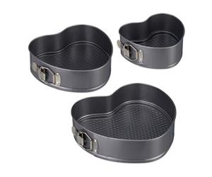 Relaxdays Moule à manqué Cœur Set 3