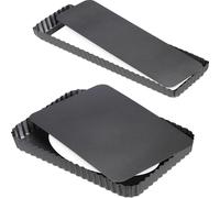 relaxdays Moule à tarte avec fond élévateur, set de 2 pièces