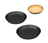 Relaxdays Moule à tarte lot de 3 diverses tailles