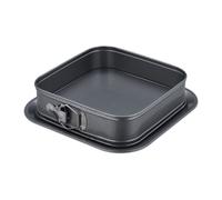 Relaxdays Moule à charnière, carré, 24x24 cm, avec Protection antifuite, Acier, Plat revêtement antiadhésif, Anthracite