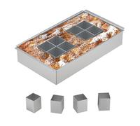 Relaxdays Moule Chiffres et Lettres, modifiable, pour gâteaux, Anniversaires, L x P : 31,5 x 18 cm, Aluminium, argenté