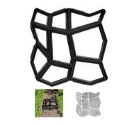 Relaxdays Moule de plâtre, 9 Chambres, pavés, pour Jardin, Moule pour béton, Noir HlP 4x42x42 cm