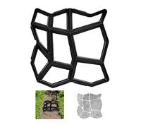 Relaxdays Moule de plâtre, Lot de 4, 9 Chambres, pavés, pour Jardin, Moule pour béton, Noir HlP 4x42x42 cm