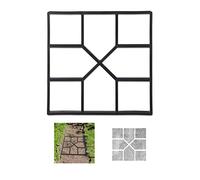 Relaxdays Moule pour béton, Lot de 10, coffrage couler soi même, Forme Fonte pour pavés, 40x40 cm, Plastique Robuste, Noir