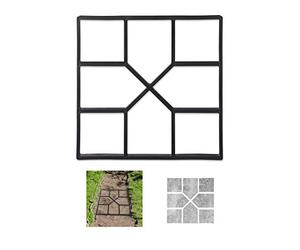 Relaxdays Moule pour béton, Lot de 2, coffrage couler soi même, Forme Fonte pour pavés, 40x40 cm, Plastique Robuste, Noir