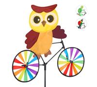 Relaxdays Moulin À Vent Animal Carillon À Vent À Planter Vélo Jouet Enfant Jardin Balcon Multicolore