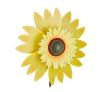 Relaxdays Moulin à Vent Fleurs, décoration Tournesol, Enfants, Balcon, terrasse, Jardin, à Planter, 70 cm de Haut, Jaune
