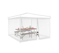 Relaxdays Moustiquaire Pergola Blanche Protection Insectes Parties Latérales 3 X 3 M Blanc