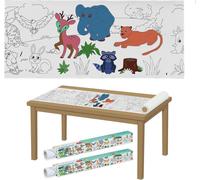 relaxdays Nappes à colorier pour enfants, lot de 2, 3 m
