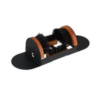 Relaxdays Gratte-Pieds avec brosses Tout Autour, paillasson extérieur, Poils Robustes, Fixation au Sol, Noir/Marron