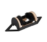 Relaxdays Gratte-Pieds avec brosses Tout Autour, paillasson extérieur, Poils Solides, Fixation au Sol, Noir/Naturel