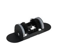 Relaxdays Gratte-Pieds avec brosses Tout Autour, paillasson extérieur, brosses Robustes, Fixation au Sol, Noir/Gris