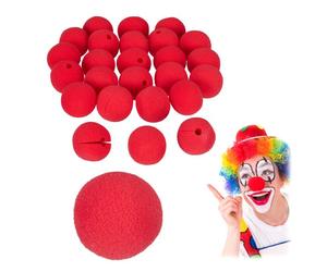 Relaxdays Nez de clown rouge lot de 25