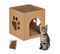 Relaxdays Niche en carton pour votre chat