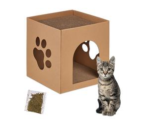 Relaxdays Niche en carton pour votre chat