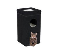 Relaxdays Niche noire pour votre chat