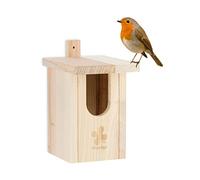 Nichoir oiseaux exterieur cabane en bois léger FSC nichoir pour oiseaux 0,8 kg